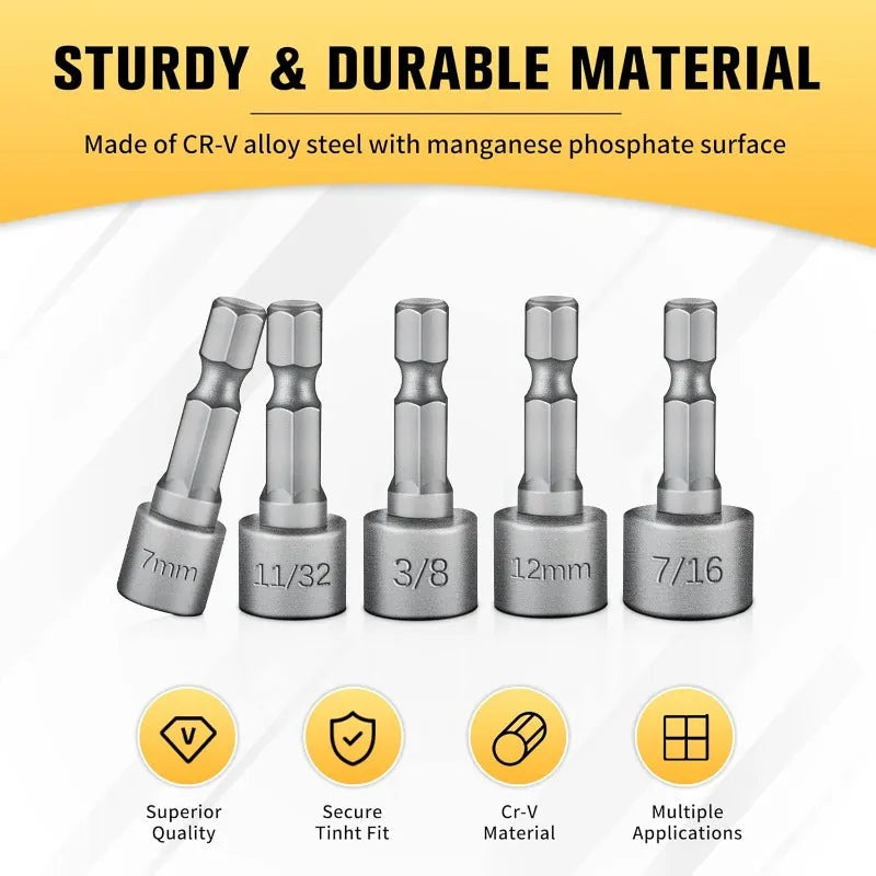 14 Pcs Nut Driver Bit Set