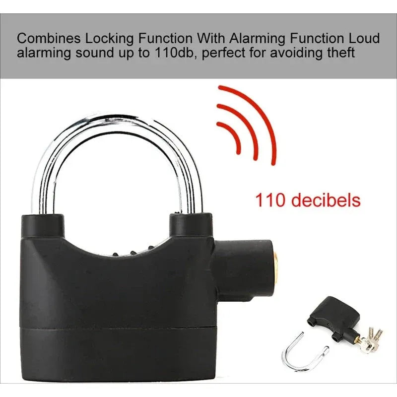 110dB Loud Alarm Padlock